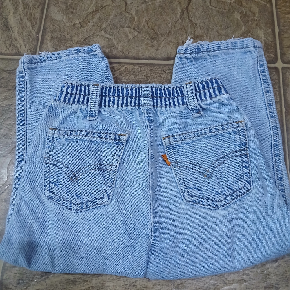 Levi's Orange Tab Vintage Toddler Jeans Sz 4t Denim Stretch Casual 70s -80s